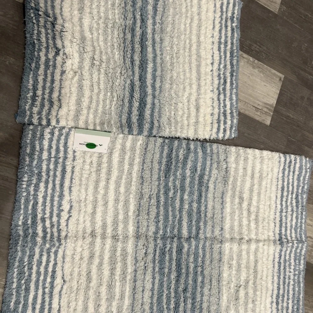 Cotton Bath Rug Set - 17”x24 And 21”x34